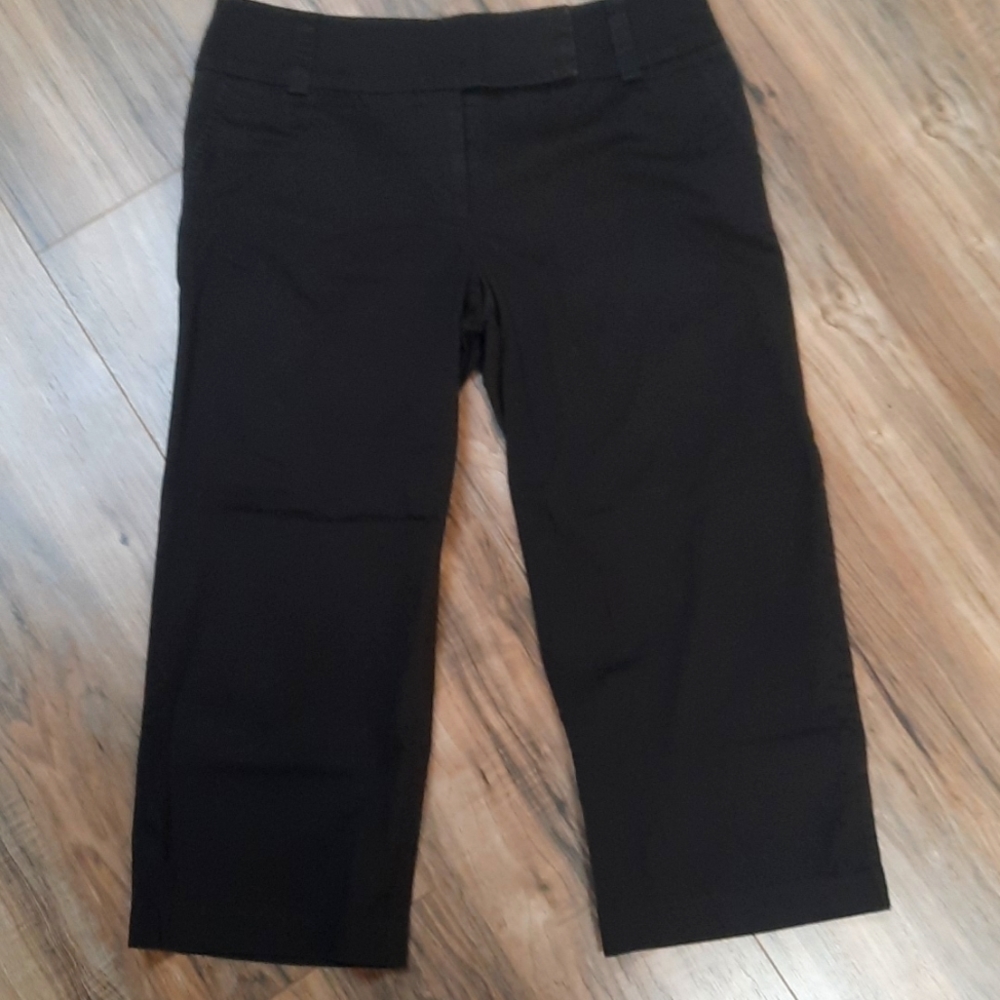 AGB Women's Flat Front Brown Capri Pants size 12